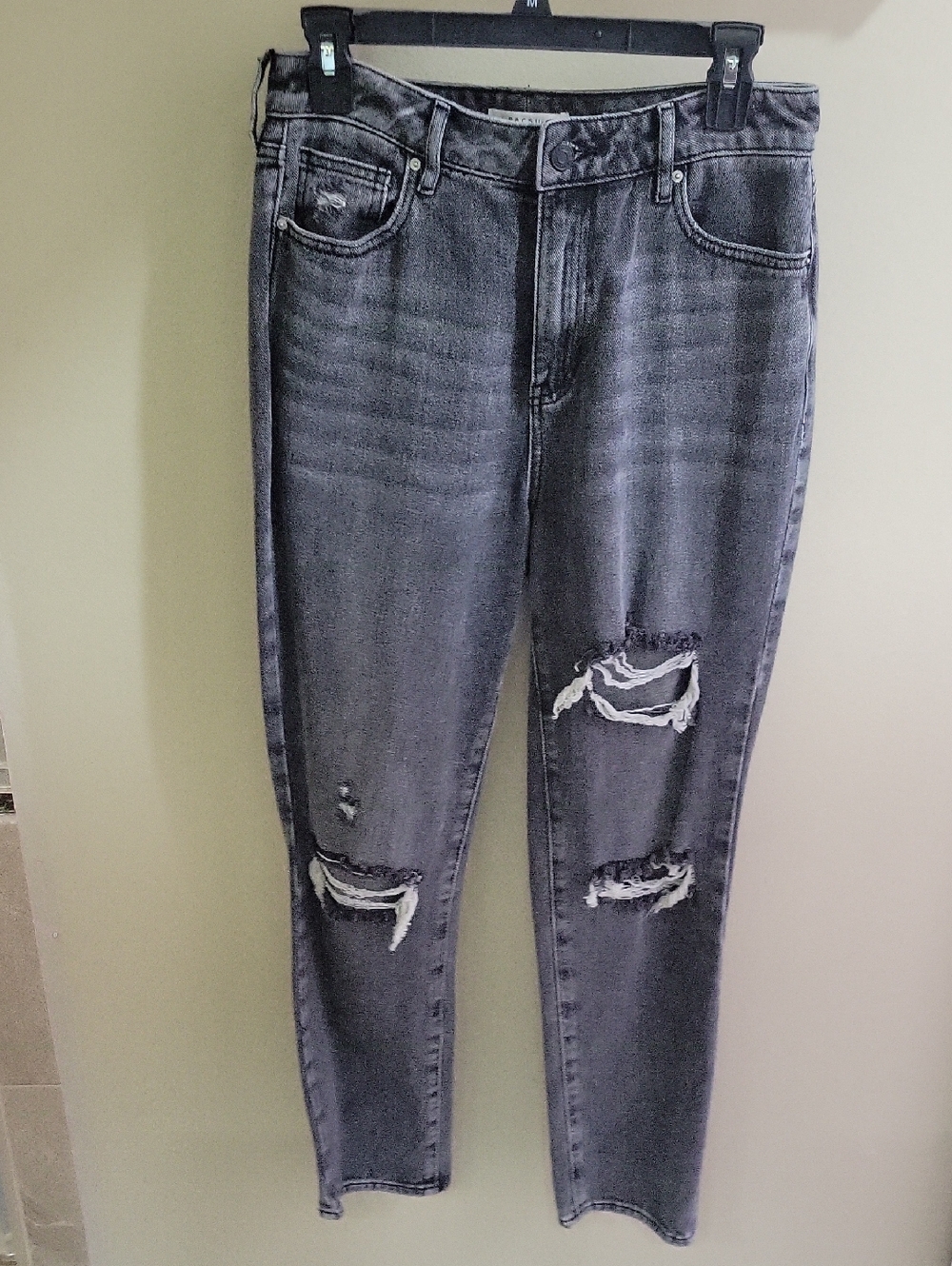PacSun Women's Black/Grey Distressed Boyfriend Jeans